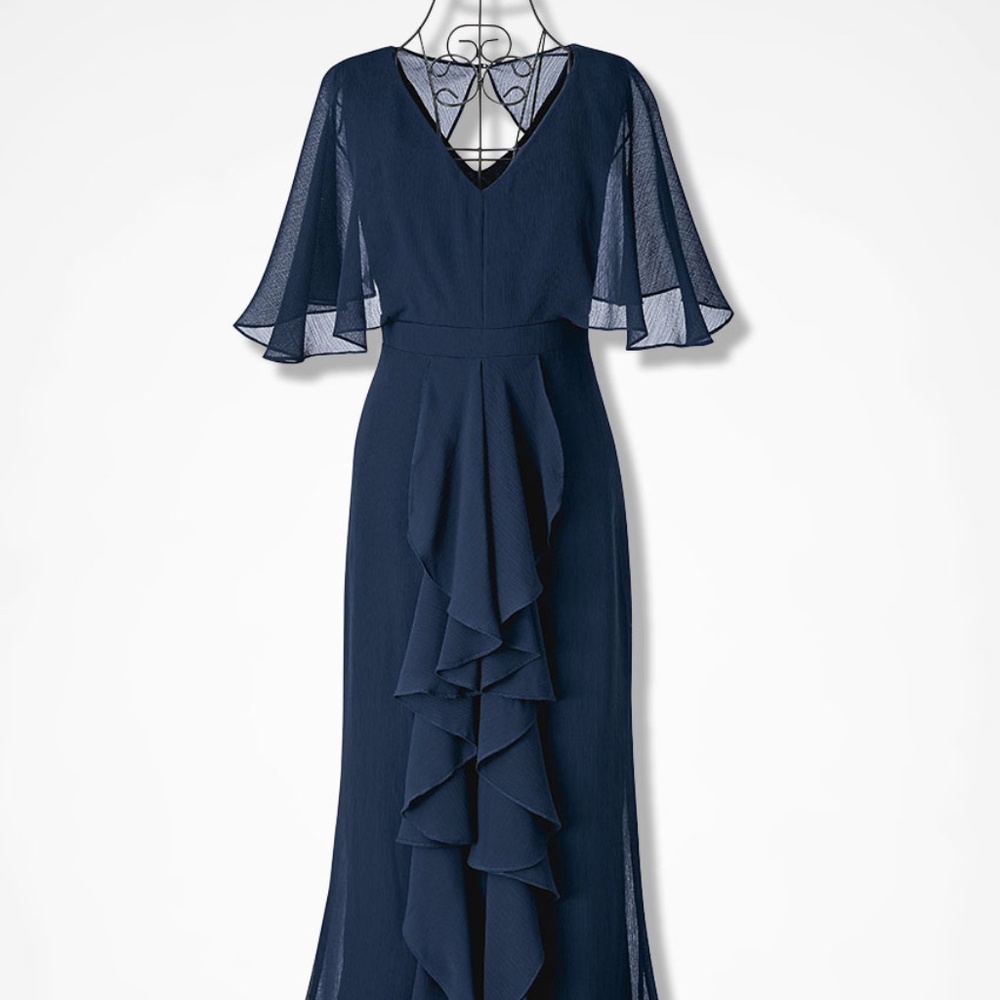 NWOT Navy Special Occasion Maxi Dress 16W